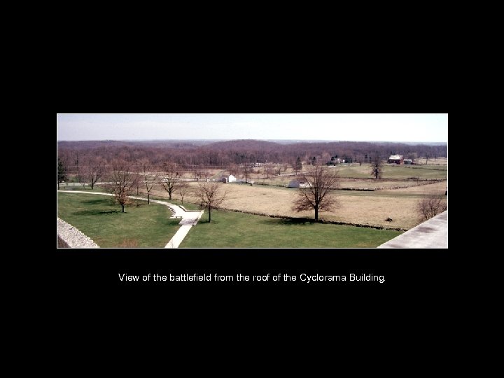 View of the battlefield from the roof of the Cyclorama Building. 