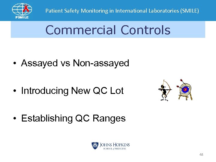 Patient Safety Monitoring in International Laboratories (SMILE) Commercial Controls • Assayed vs Non-assayed •