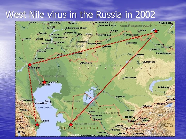 West Nile virus in the Russia in 2002 