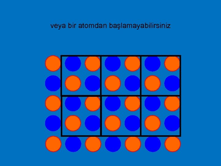 veya bir atomdan başlamayabilirsiniz 