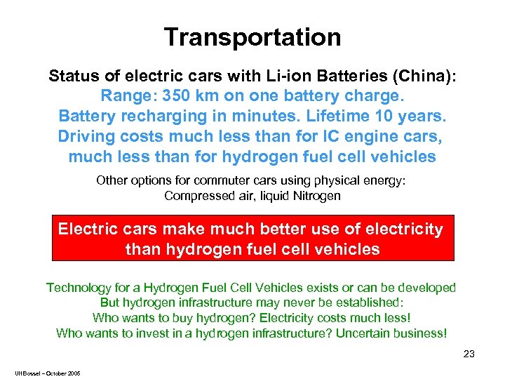Transportation Status of electric cars with Li-ion Batteries (China): Range: 350 km on one