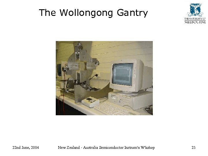 The Wollongong Gantry 22 nd June, 2004 New Zealand - Australia Semiconductor Instrum'n W'kshop
