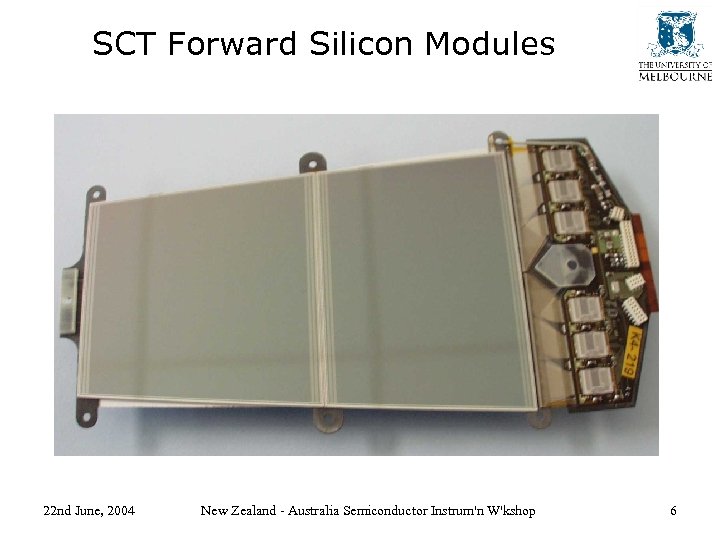 SCT Forward Silicon Modules 22 nd June, 2004 New Zealand - Australia Semiconductor Instrum'n