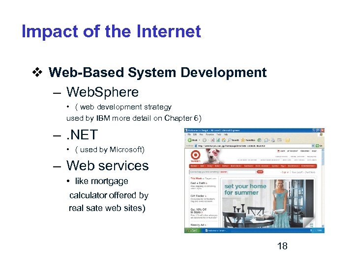 Impact of the Internet v Web-Based System Development – Web. Sphere • ( web