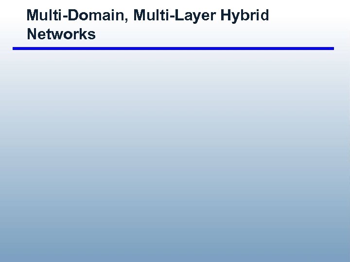 Multi-Domain, Multi-Layer Hybrid Networks 