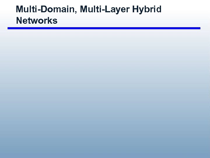 Multi-Domain, Multi-Layer Hybrid Networks 