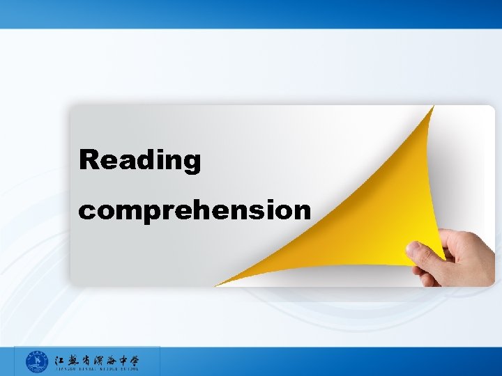 Reading comprehension 