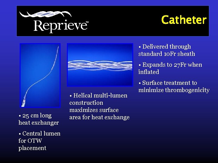 TM Catheter • Delivered through standard 10 Fr sheath • Expands to 27 Fr