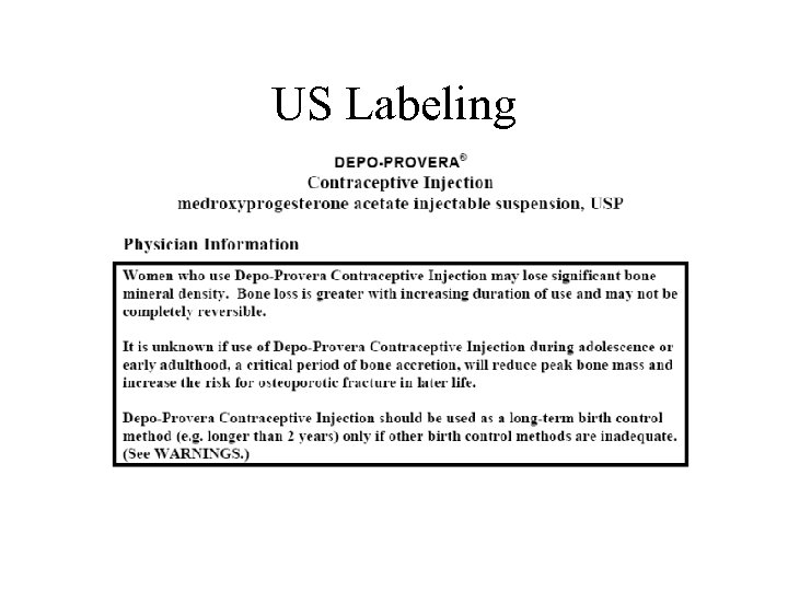 US Labeling 