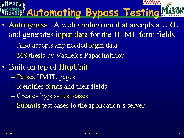 Automating Bypass Testing • Autobypass : A web application that accepts a URL and