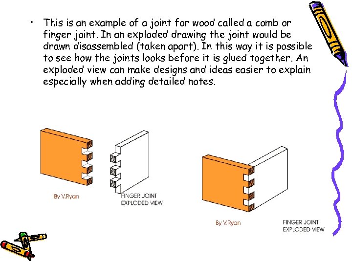  • This is an example of a joint for wood called a comb