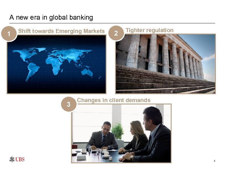 A new era in global banking 1 Shift towards Emerging Markets 3 2 Tighter