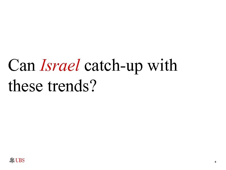 Can Israel catch-up with these trends? 8 