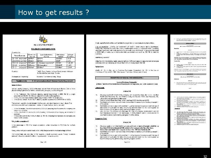 How to get results ? 32 