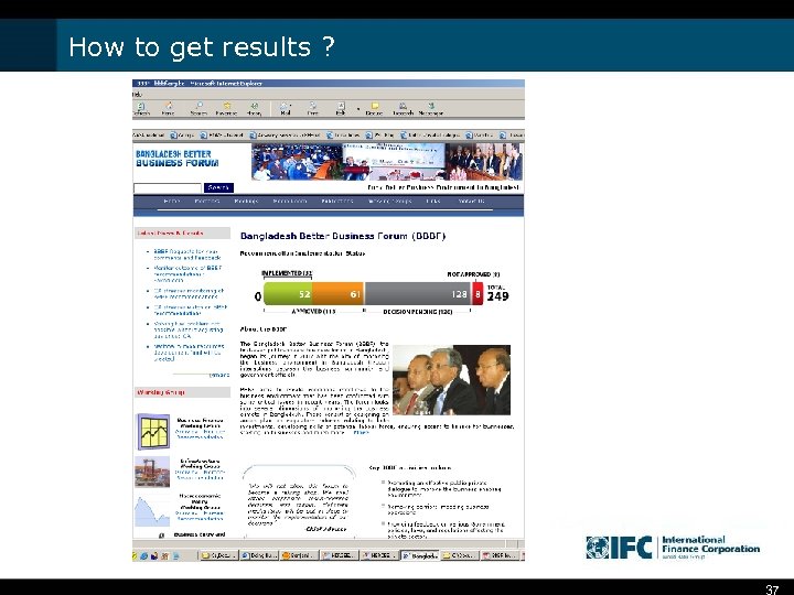 How to get results ? 37 