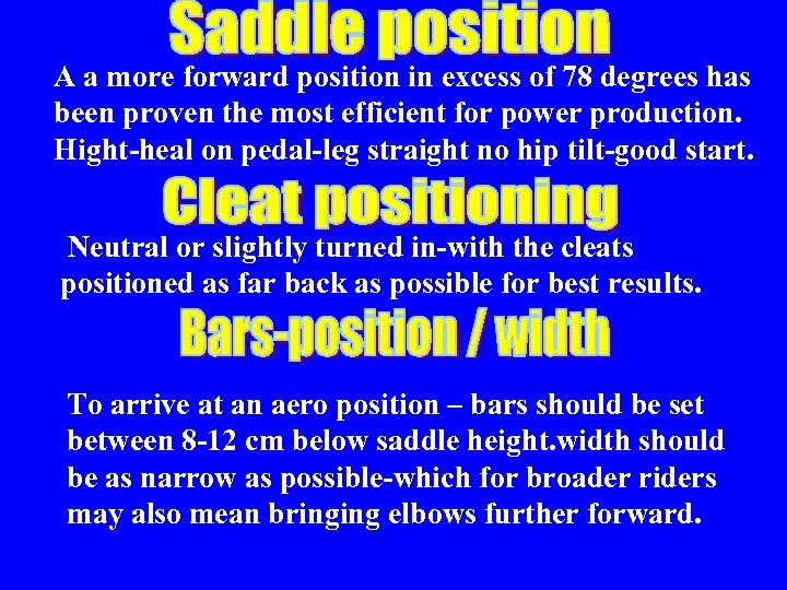 A a more forward position in excess of 78 degrees has been proven the