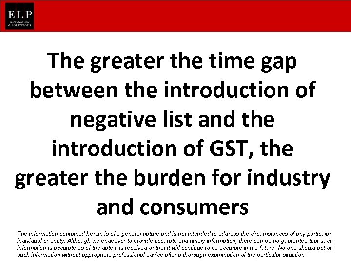 The greater the time gap between the introduction of negative list and the introduction