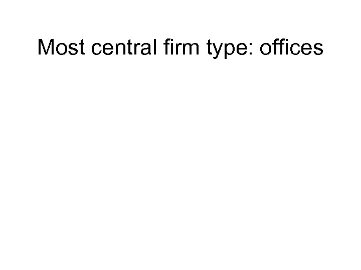 Most central firm type: offices 