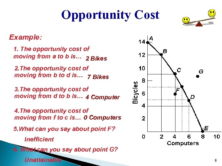 Opportunity Cost Example: 1. The opportunity cost of moving from a to b is…