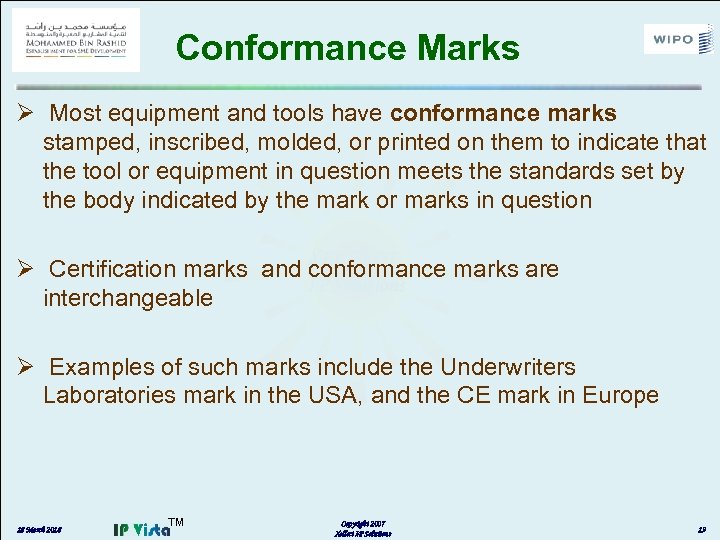 Conformance Marks Ø Most equipment and tools have conformance marks stamped, inscribed, molded, or