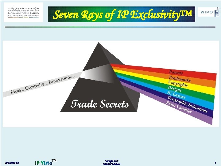 Seven Rays of IP Exclusivity™ 18 March 2018 ™ Copyright 2007 Xellect IP Solutions