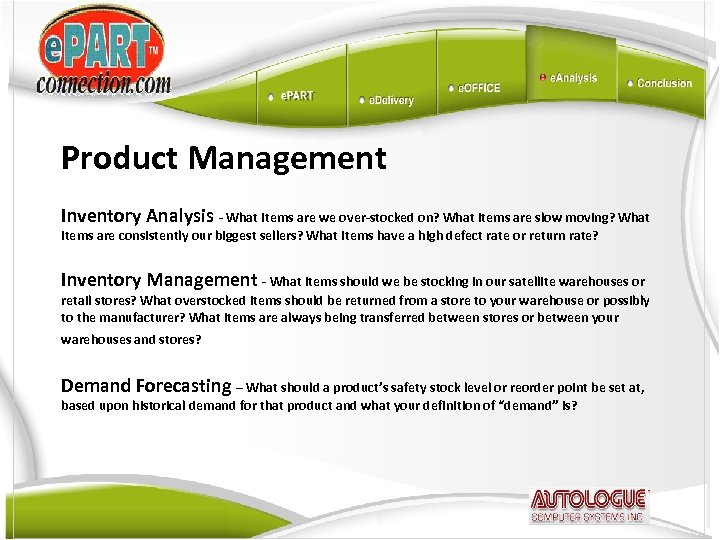 Product Management Inventory Analysis - What items are we over-stocked on? What items are
