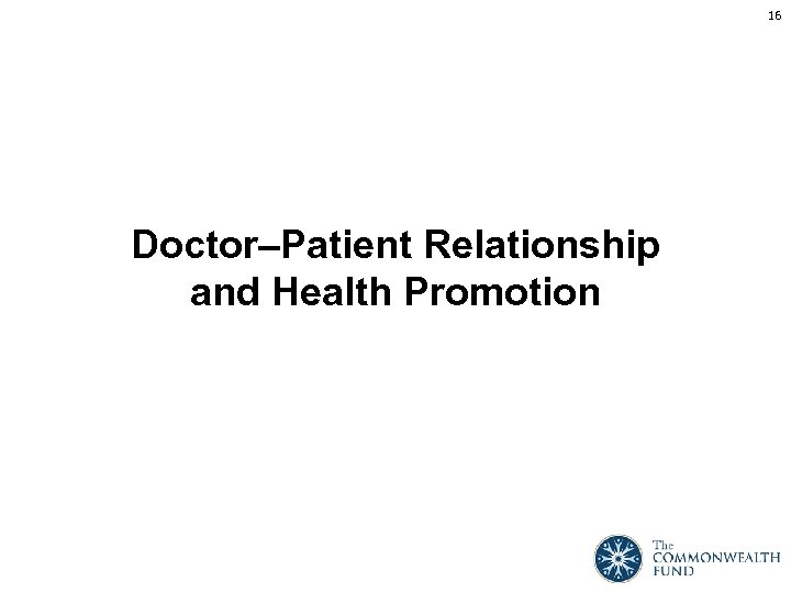 16 Doctor–Patient Relationship and Health Promotion 