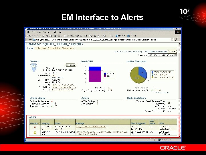 EM Interface to Alerts 