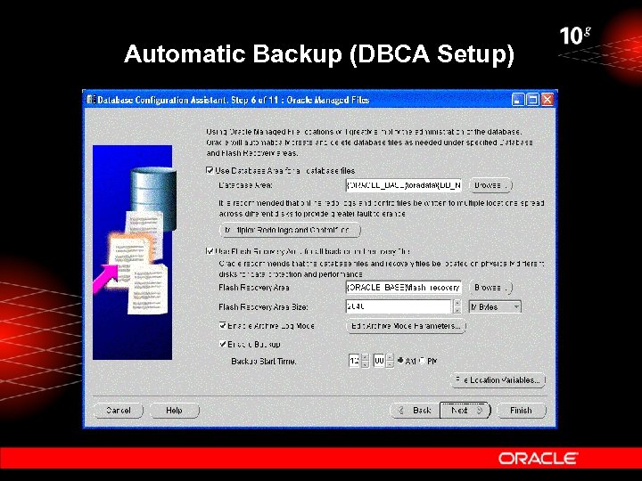 Automatic Backup (DBCA Setup) 