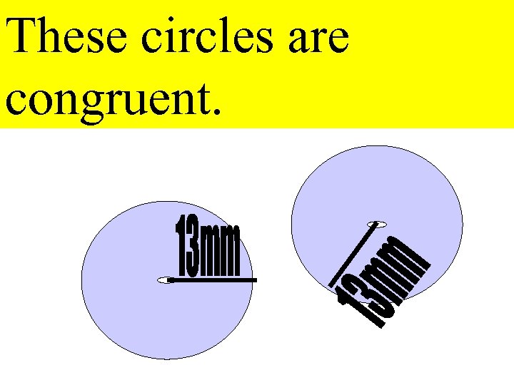These circles are congruent. 