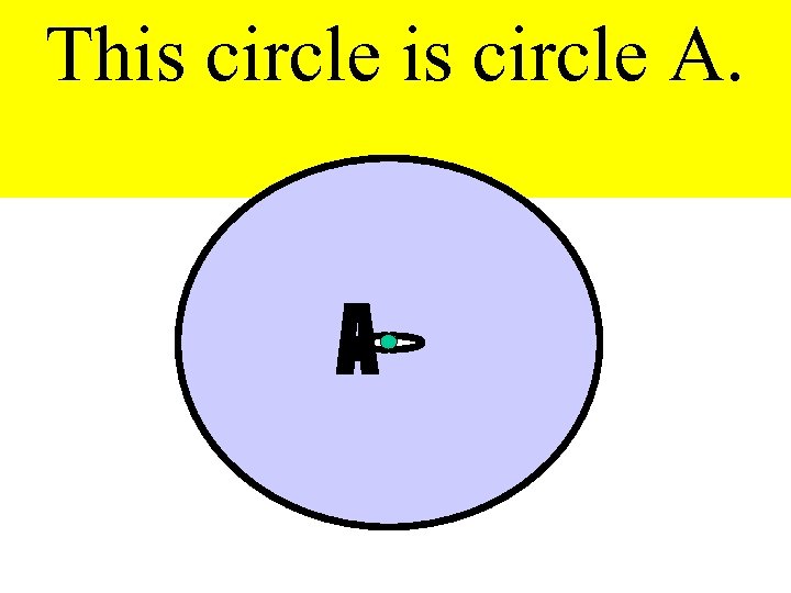 This circle A. 