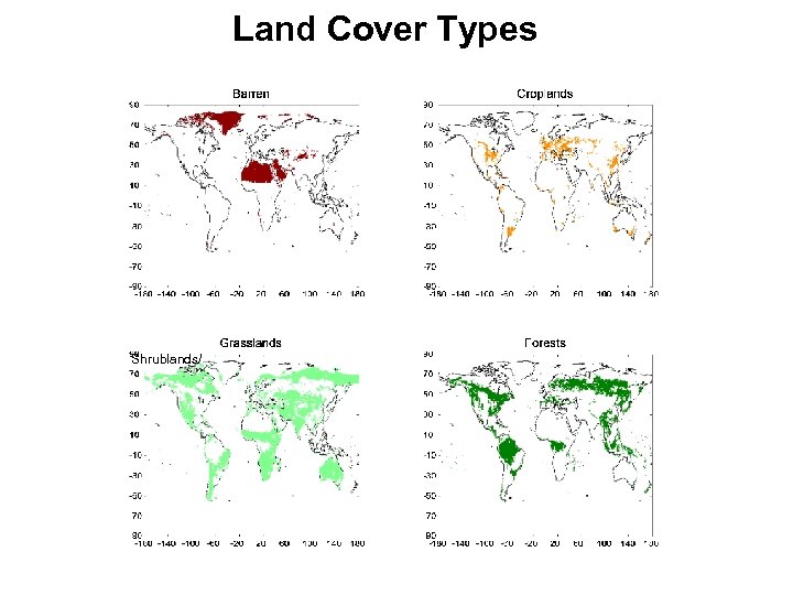 Land Cover Types Shrublands/ 