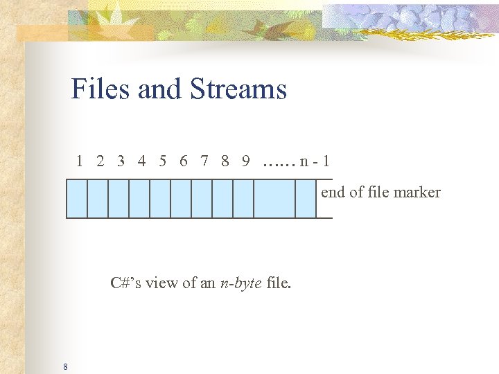  Files and Streams 1 2 3 4 5 6 7 8 9 ……