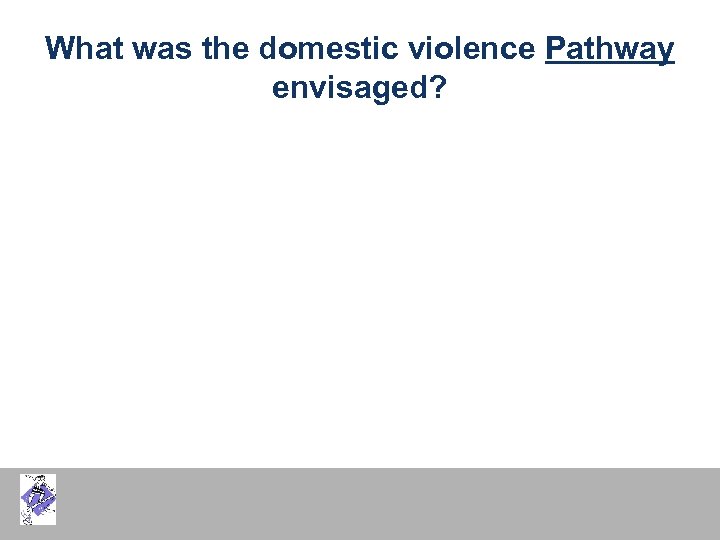 What was the domestic violence Pathway envisaged? 