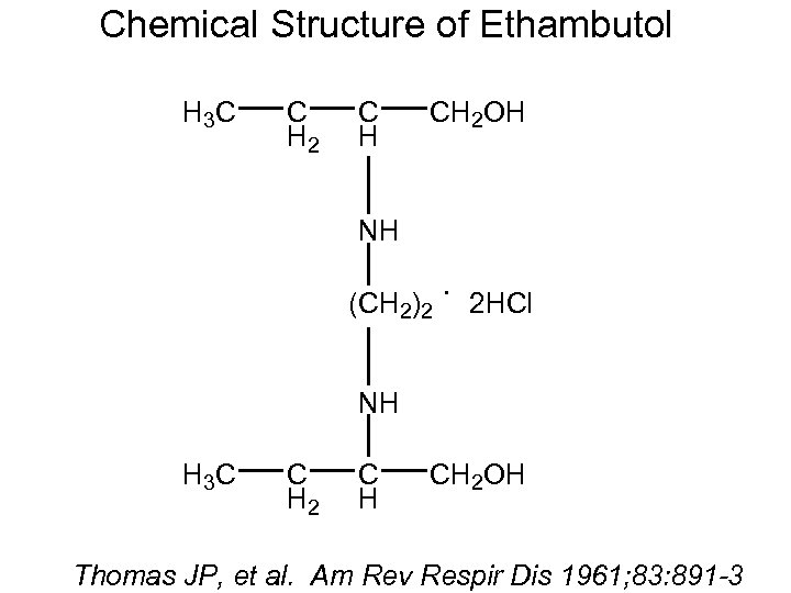 Chemical Structure of Ethambutol H 3 C C H 2 C H CH 2