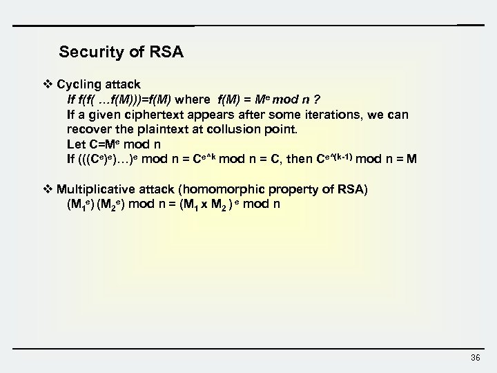 Introduction To Information Security Lecture 4 Public Key