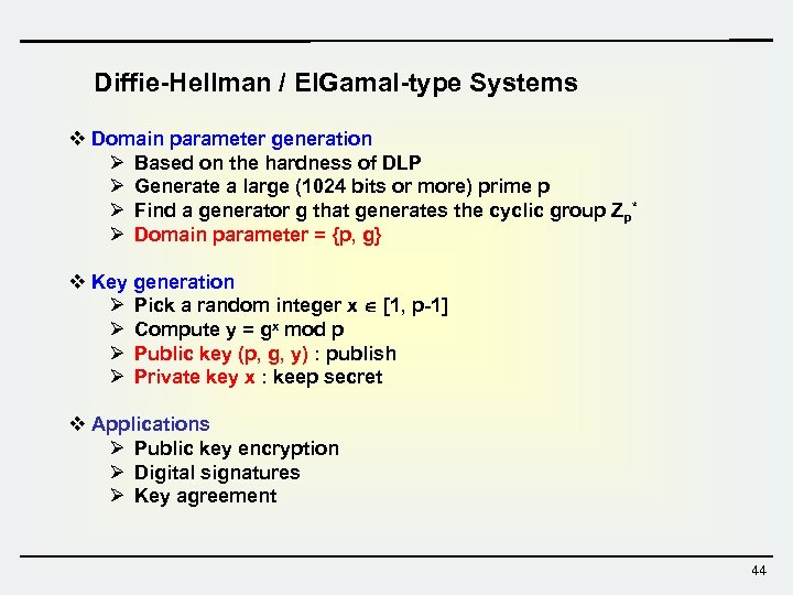 Introduction To Information Security Lecture 4 Public Key