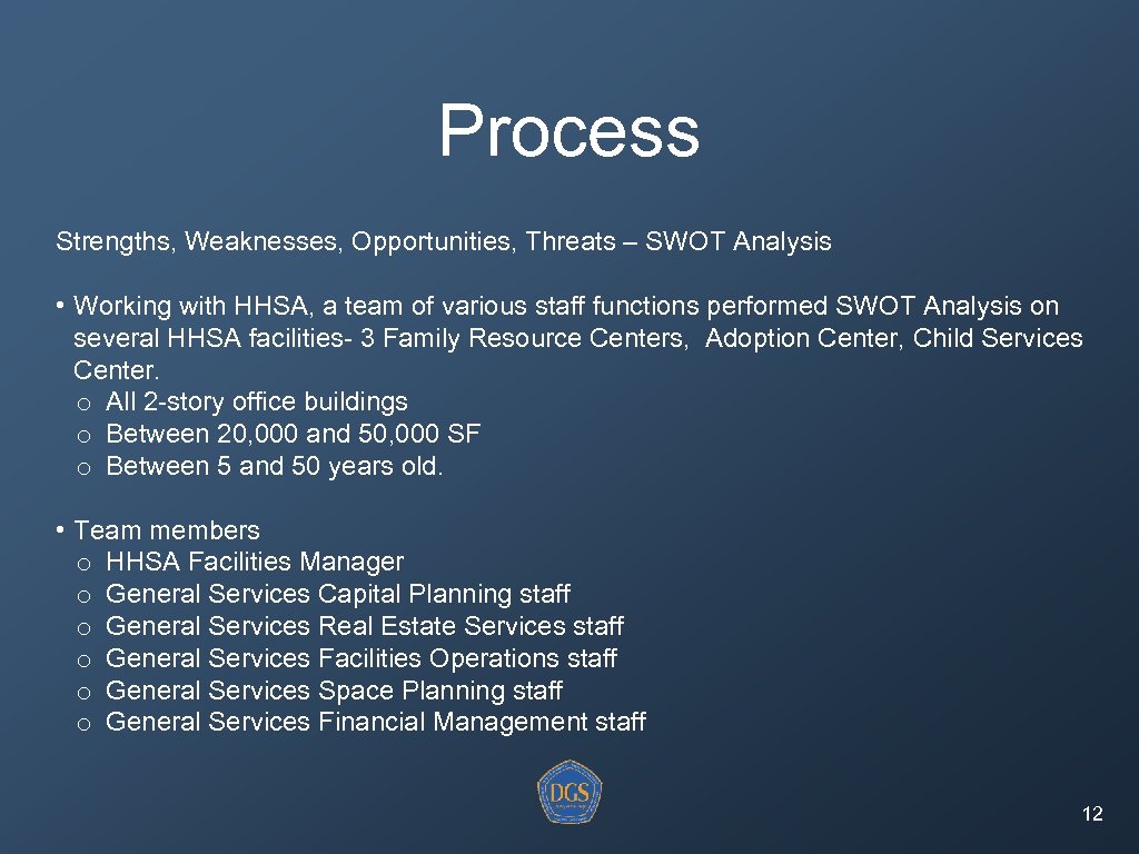 Process Strengths, Weaknesses, Opportunities, Threats – SWOT Analysis • Working with HHSA, a team