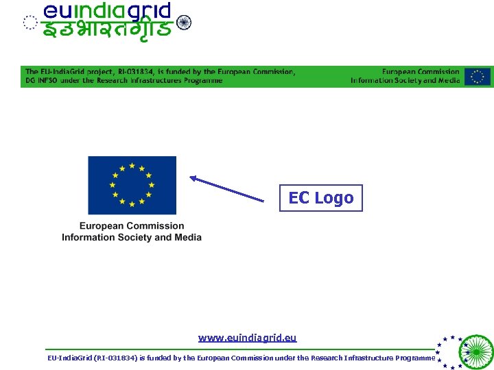 EC Logo www. euindiagrid. eu EU-India. Grid (RI-031834) is funded by the European Commission