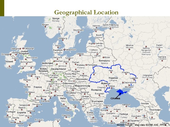 Geographical Location Crimea 