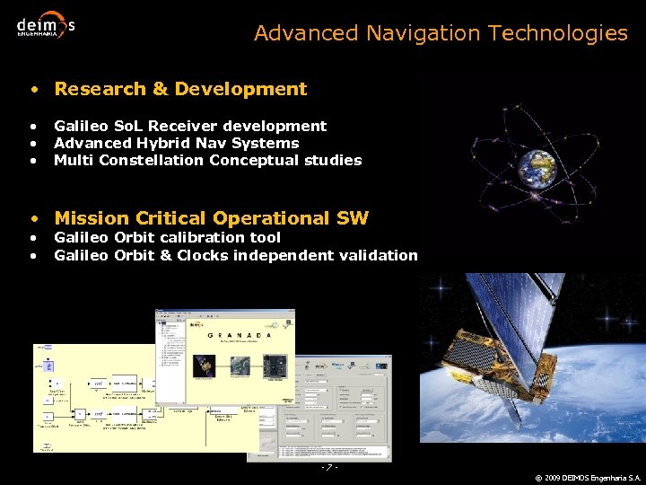 Advanced Navigation Technologies • Research & Development • • • Galileo So. L Receiver