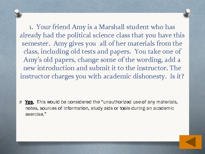 1. Your friend Amy is a Marshall student who has already had the political