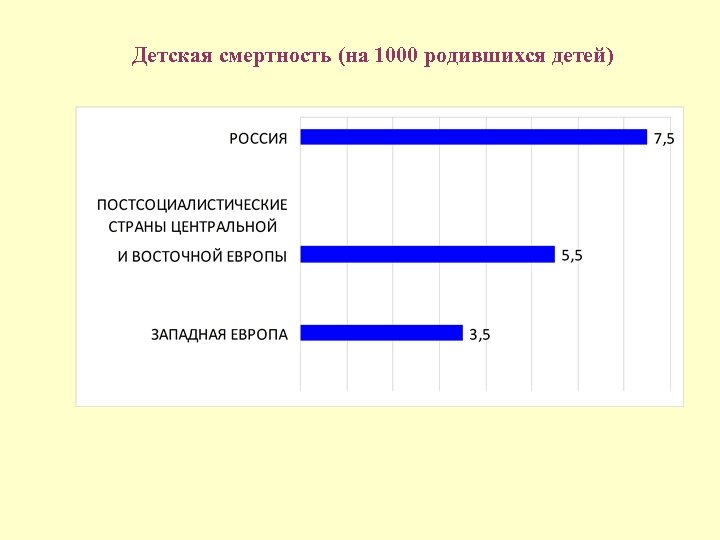 Детская смертность (на 1000 родившихся детей) 