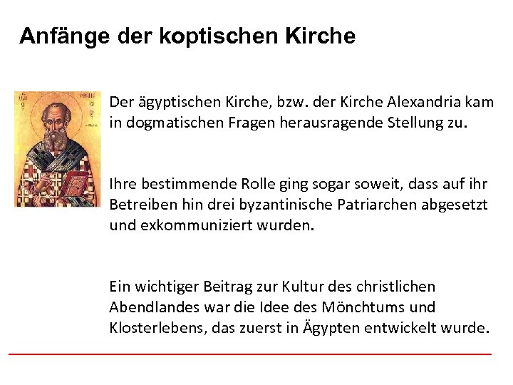 Anfänge der koptischen Afghanistan Kirche Der ägyptischen Kirche, bzw. der Kirche Alexandria kam in