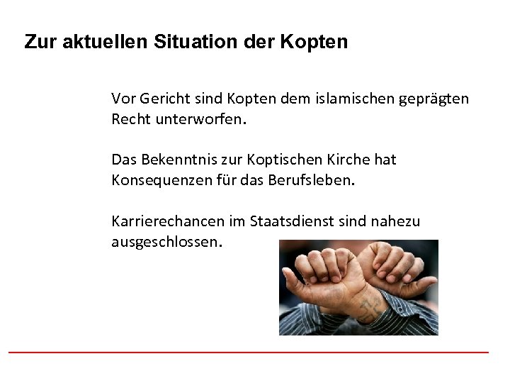 Afghanistan Zur aktuellen Situation der Kopten Vor Gericht sind Kopten dem islamischen geprägten Recht