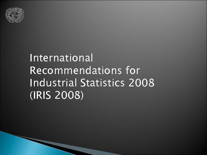International Recommendations for Industrial Statistics 2008 (IRIS 2008) 