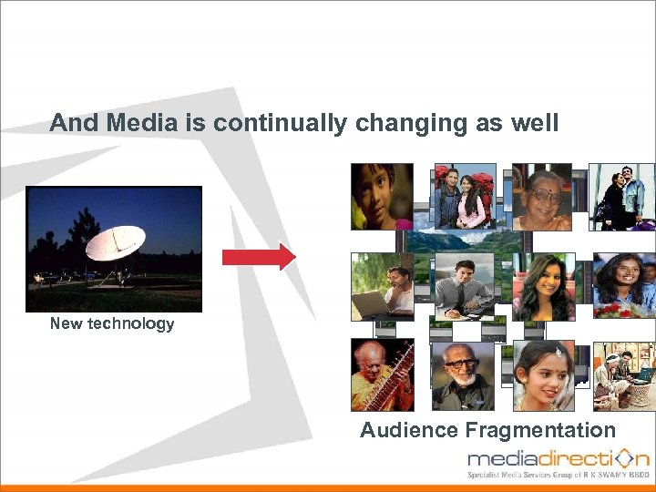 And Media is continually changing as well New technology Audience Fragmentation 