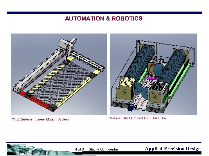AUTOMATION & ROBOTICS 5 -Axis Ultra Compact DVD Juke Box XYZ Cartesian Linear Motion