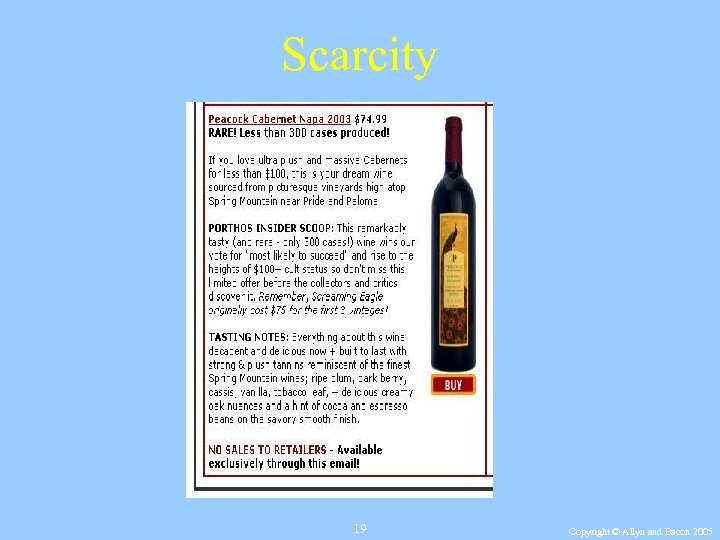 Scarcity 19 Copyright © Allyn and Bacon 2005 