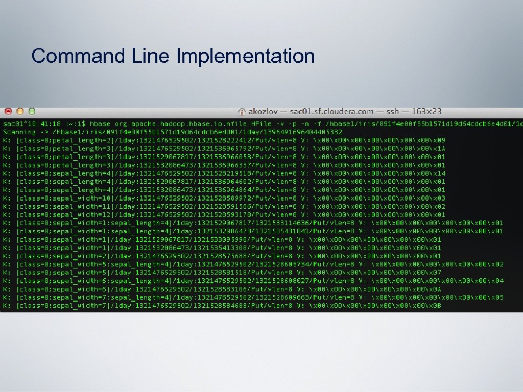 Command Line Implementation 